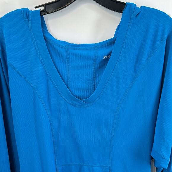 Zella Women's Blue Long Sleeve Slouchy Activewear Top Size Medium - Picture 2 of 13